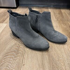 Blondo Charcoal Suede Ankle Booties